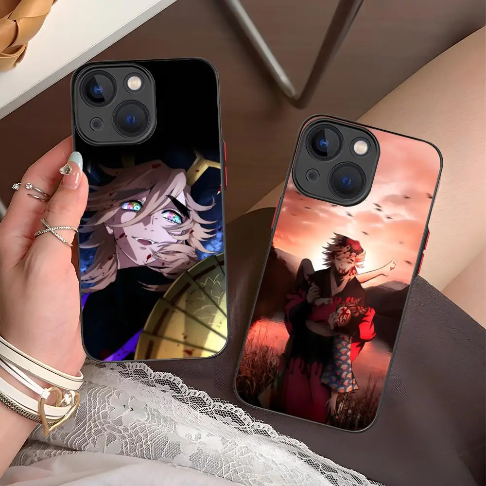 

Demon Slayer Douma Phone Case for iPhone 16 15 14 13 12 11 X XR XS 8 7 Pro Max Plus Mini Colour Printing Silicone Luxury Cover