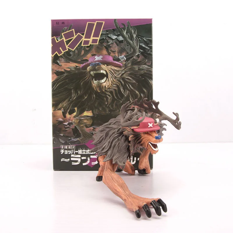 9cm One Piece Rampage Joba Handmade Figure Rampage Elk State Model Decoration Chopper Dolldesktop Ornaments Box Kids Toy