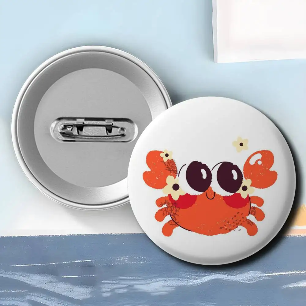INS Cartoon Cute Kid Baby Art Badges Round Exquisite Badge Brooches Creative Pins For Clothes Hat Backpack Gift Accessories