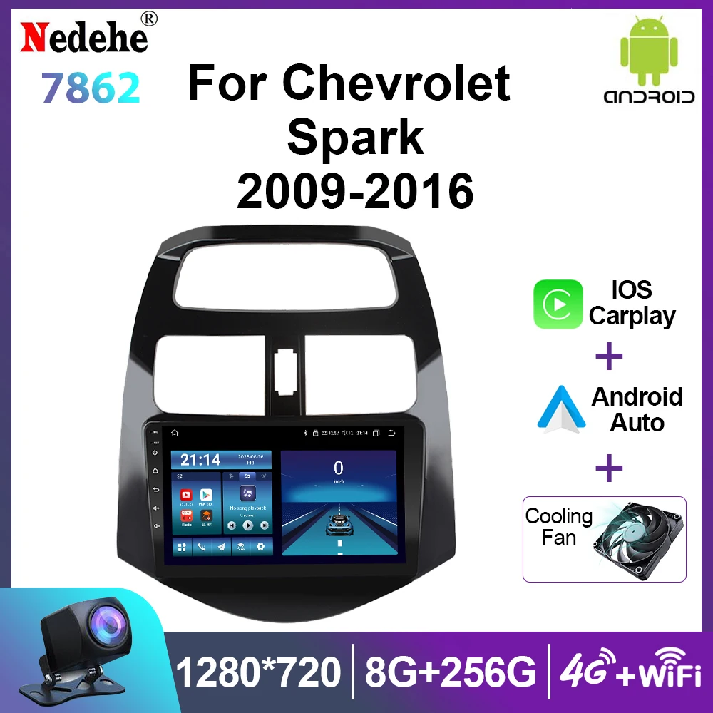 Android 14 Carplay Auto Voor Chevrolet Spark Beat Matiz Creatieve 2010-2016 Autoradio Stereo Wifi Multimedia Scherm GPS Head Unit