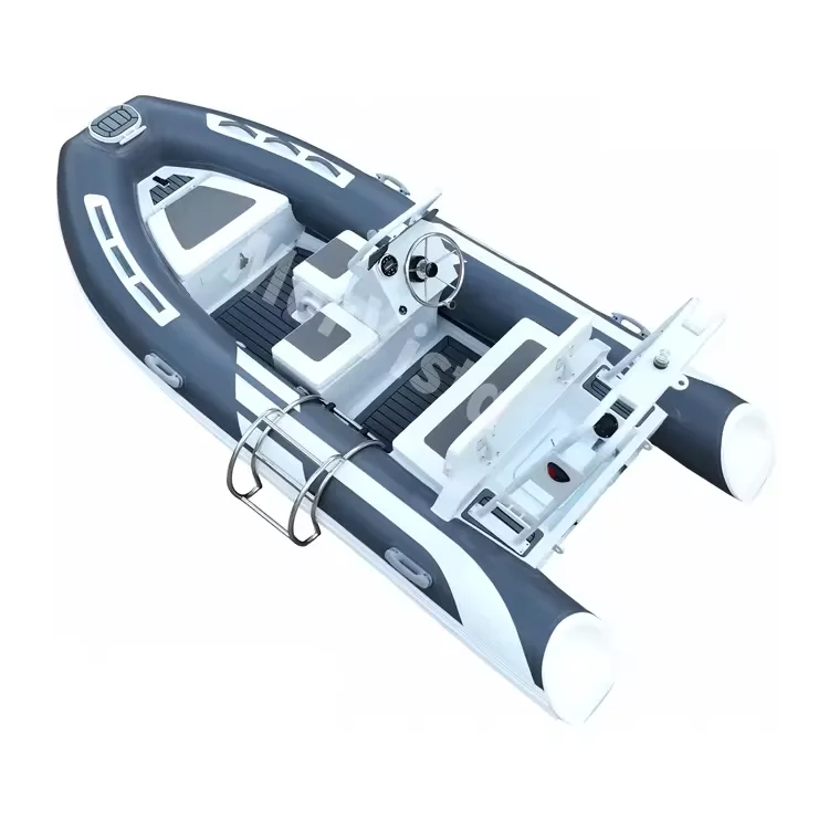 New Design RIB390 Rigid Aluminum Hull Hypalon/pvc Inflatable Rowing Boats with Front and Side Seat