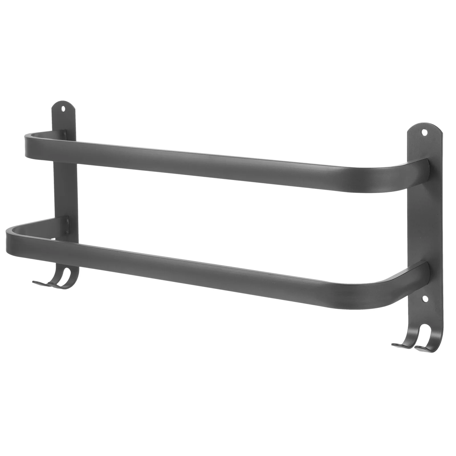 رفوف مناشف الحمام مادة الألومنيوم سهلة التركيب المطبخ طبق الملابس شماعات متعددة الوظائف ديكور المنزل #4