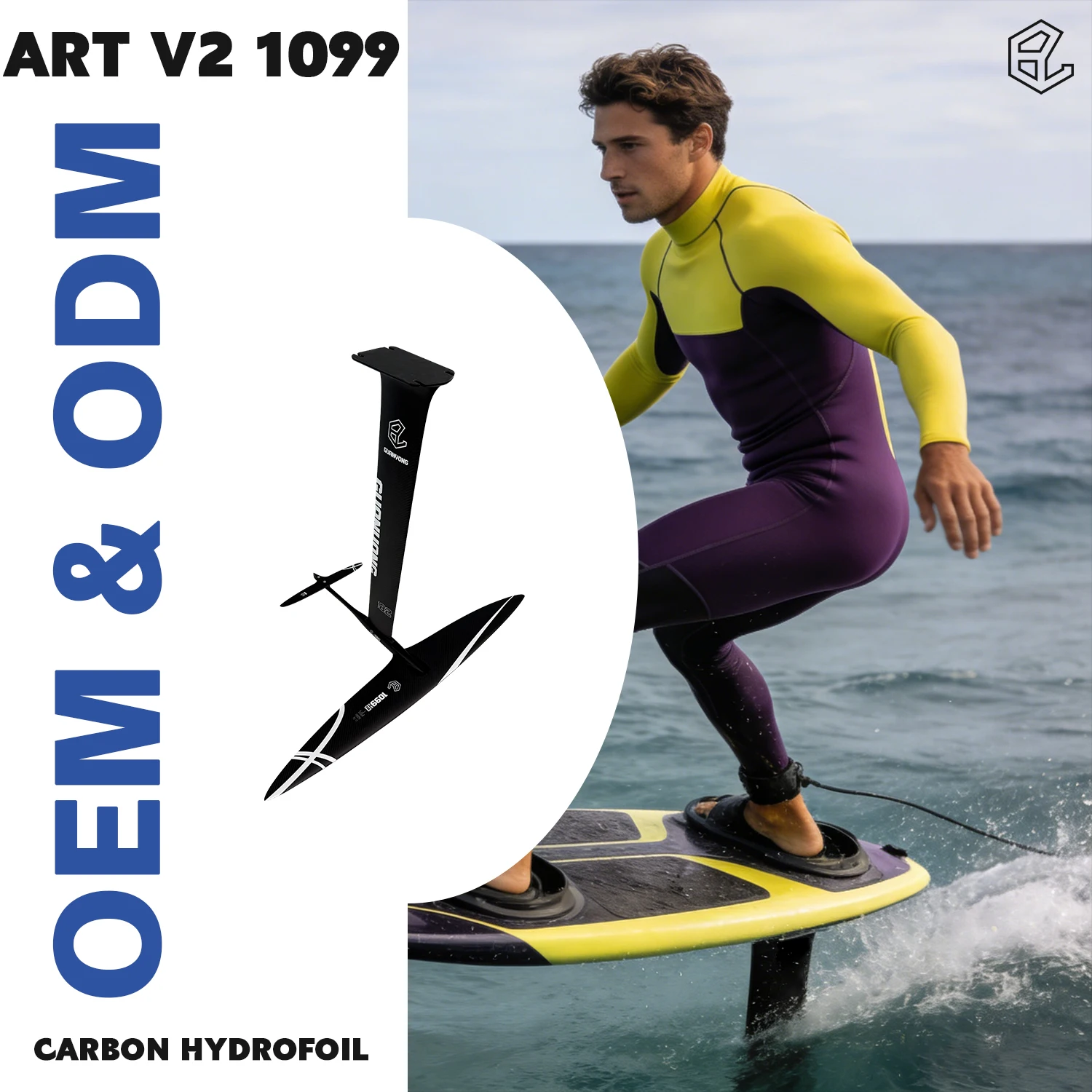 GY ART V2 1099 Aluminum Mast Wing Efoil Wingfoil Surfboard Water Play Parawing Board Surf Pumping for Kitesurf Foil Hydrofoil