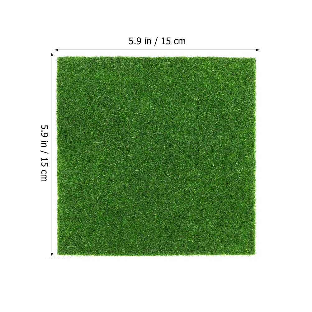16 Uds. Estera de musgo falso, césped de simulación flocado suave para decoración creativa DIY, manualidades, terrario de bonsái, Micro paisaje, jardín interior