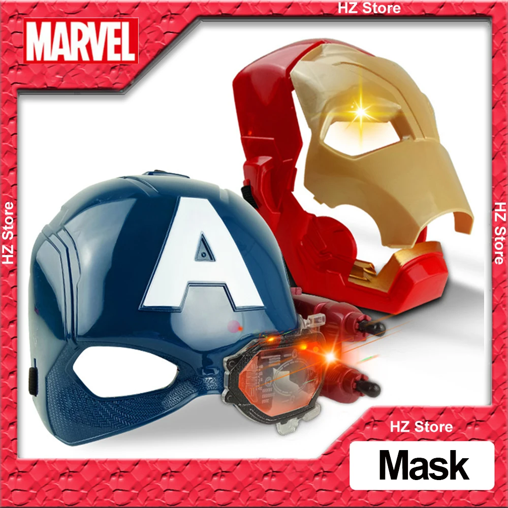 Avengers 4 Marvel Iron Man Helmet with Light Sound Captain America Mask for Children Kids Cosplay Toys Birthday New Year Gift