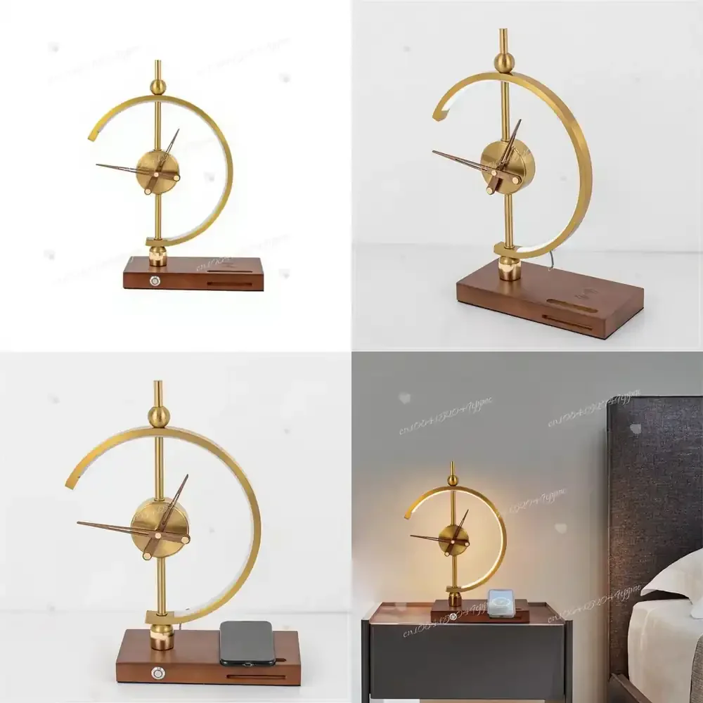 Smart Charging Desktop Ornament Gift Gift Light Creative Clock Desk Lamp