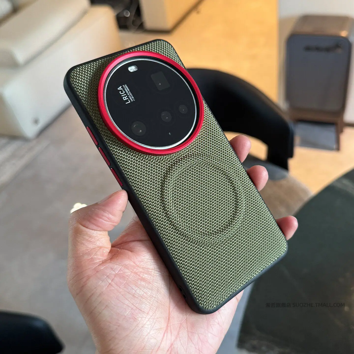 Etui na Xiaomi 17 Ultra z magnesami, nylonowe, tkane, matowe, skórzane, przyjazne dla skóry, odporne na…