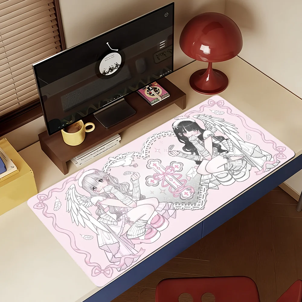 Cute Jirai Kei Mouse Pad Computer Laptop Rubber Non-slip Mouse Mat Mousepad Gamers Decoracion Desk Mat view 4