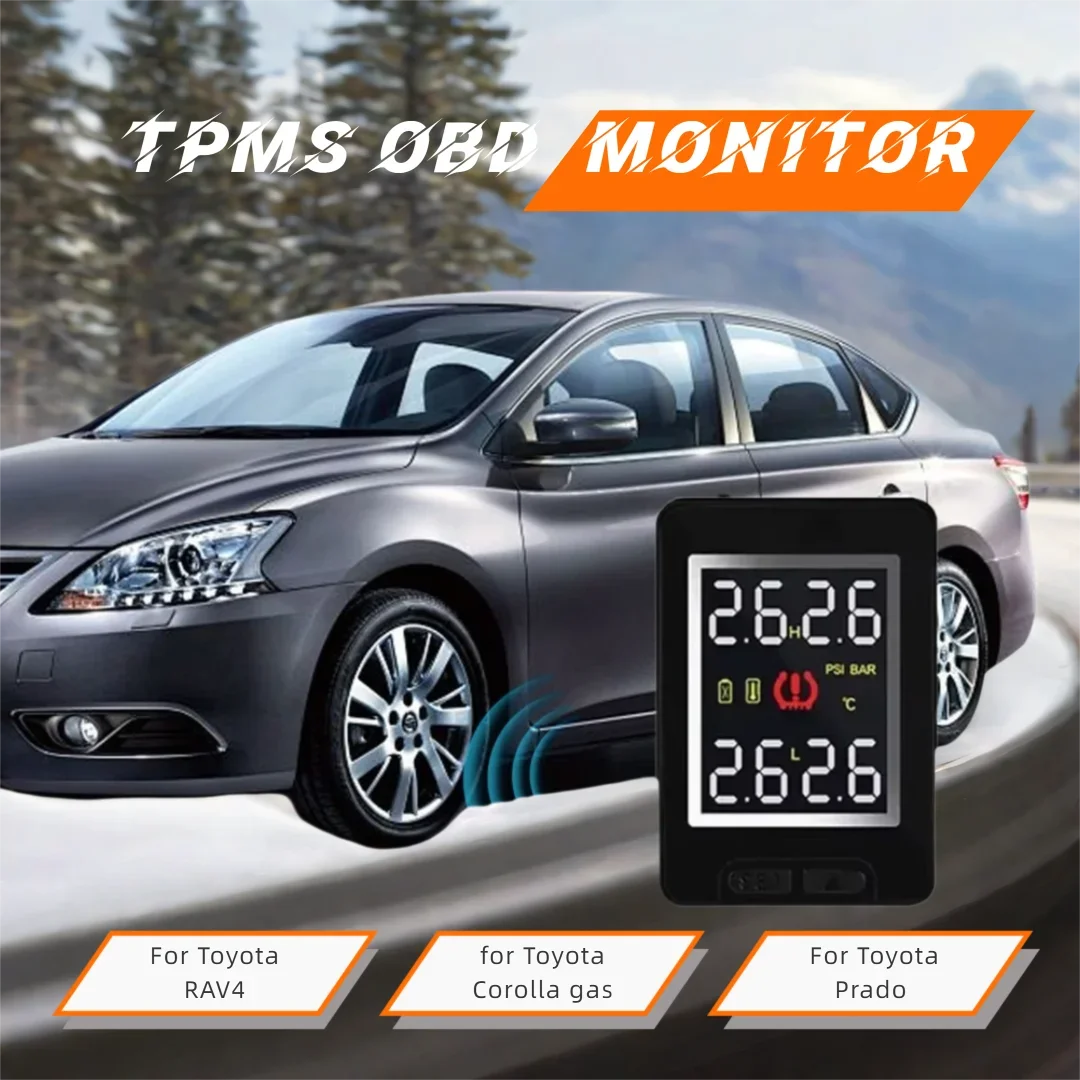 

TPMS OBD Tire Pressure Monitor Systems Wireless Sensor Free for Toyota RAV4 2013 2015 Corolla Prado Camry Prius Accessories