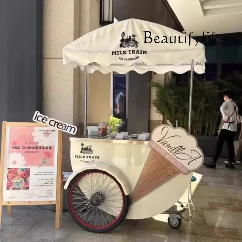 BJ Ice Cream Mobile Truck, Stall Car, Shopping Mall Store, Commercial Activity, Promotional Car Display Decoration