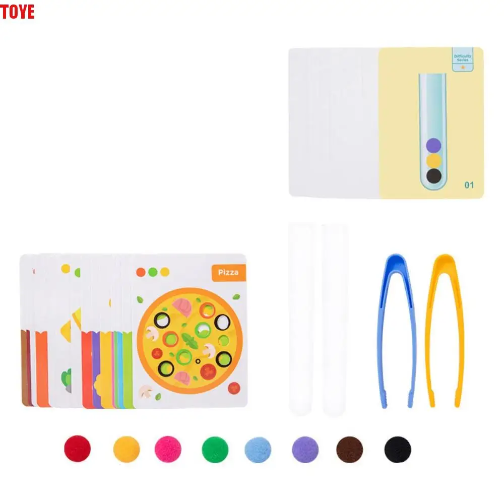 Braçadeira de papel bola de pelúcia montessori brinquedos padrão de classificação de cores crianças brinquedos de classificação quebra-cabeça educacional precoce