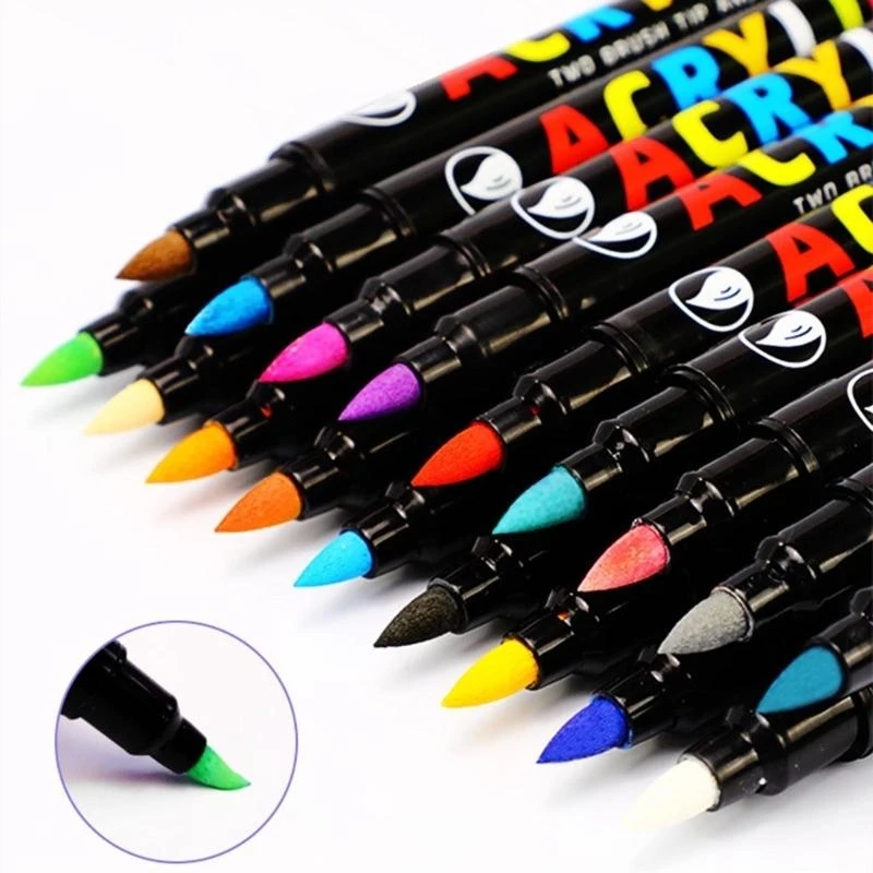 

18 штук акриловых маркеров ручки 36 цветовой арт-маркер с двойным цветным маркером