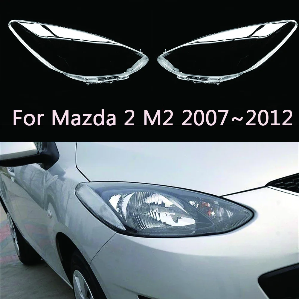 

Чехол для передней фары автомобиля Mazda 2 M2 2007 ~ 2012, абажур для передней фары, чехол для передней фары, крышка для передней фары, крышки для передней фары, стеклянные крышки для объектива