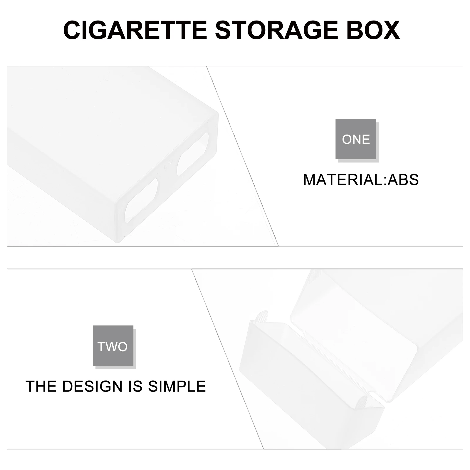 

18pcs Cigarette Case Protective Cover Waterproof White Abs Storage Portable Container For Regular Size Cigarettes Smoke