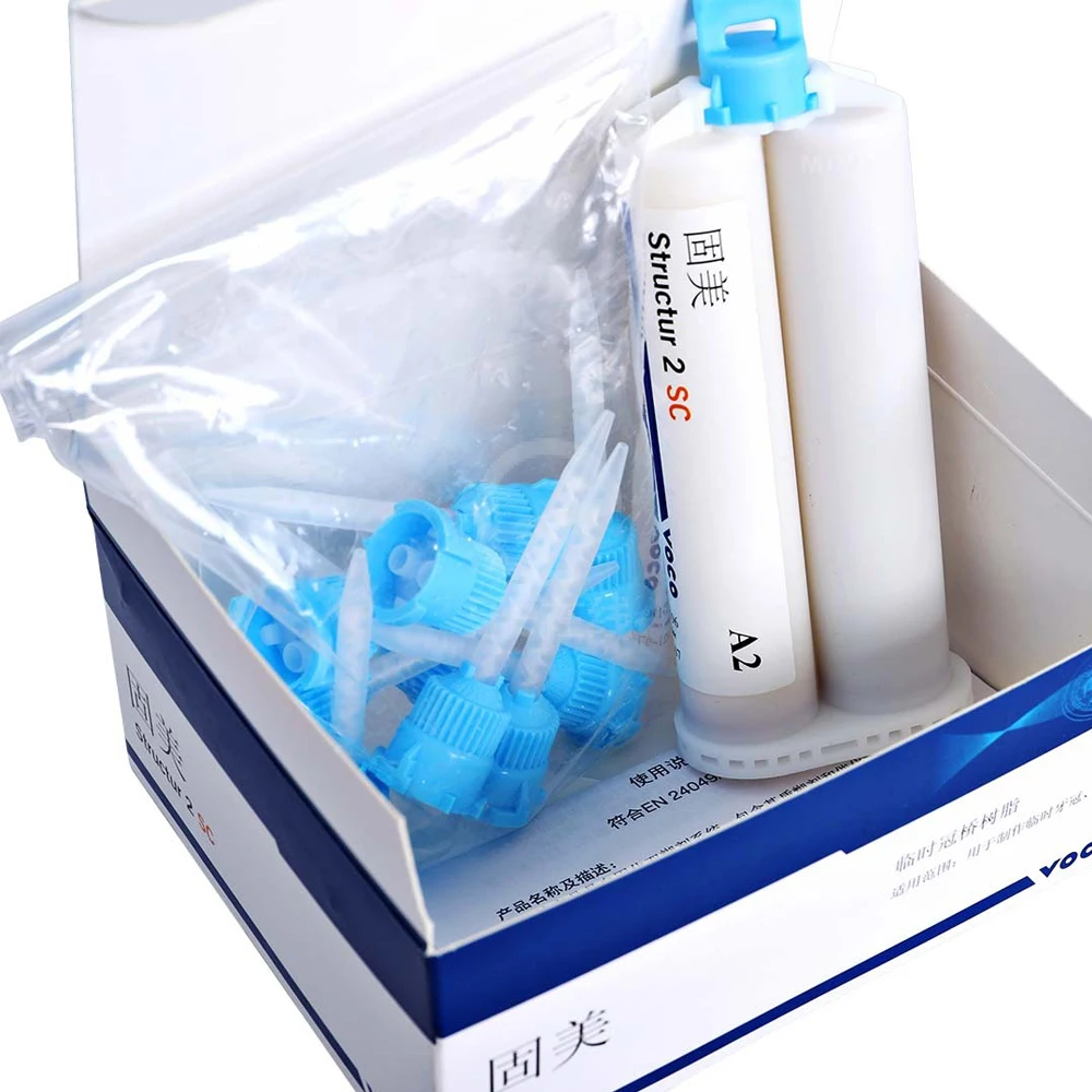 VoCo Structur 2 Dental Temporary Crowns Material Self Curing Auto Mix SC Cartridge Temp Bridges Inlays Onlays Dentistry Products