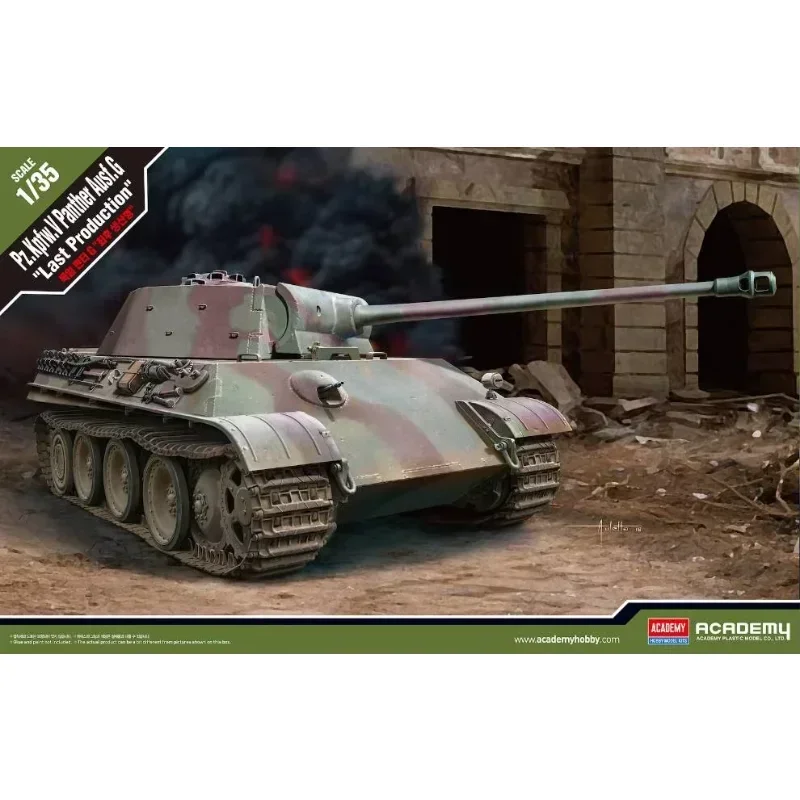 

Модель Академии 1/35, 13523 Pz Kpfw V Panther Ausf G, последняя сборка производства, масштаб, игрушки «сделай сам», комплект модели