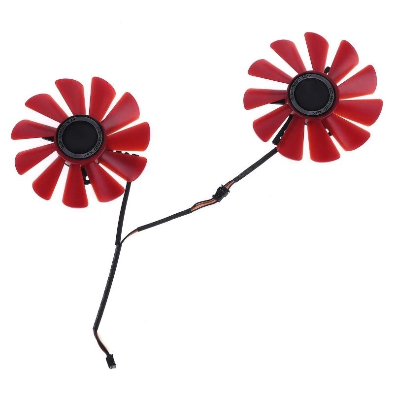 Y51A 2pcs 85mm RX-570-RS RX-580-RS FD10U12S9-C Fan for XFX RX470 RX570 RX580 Video Graphics Card Cooling Replacement