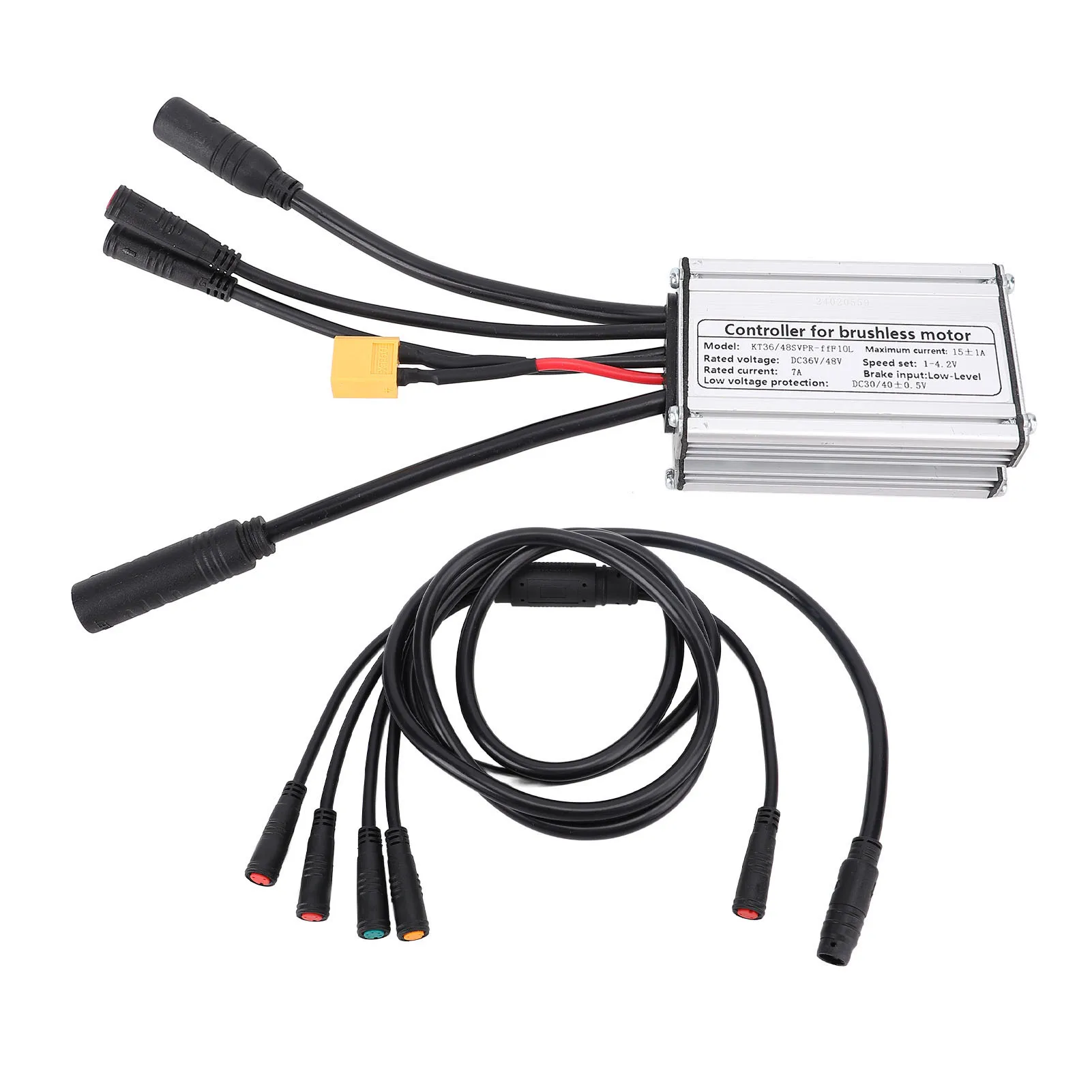 

36V 48V Electrical Bike Motor Controller 6 Tubes 250W 350W Sine Wave Controller with Lamp Line and Waterproofing Connector