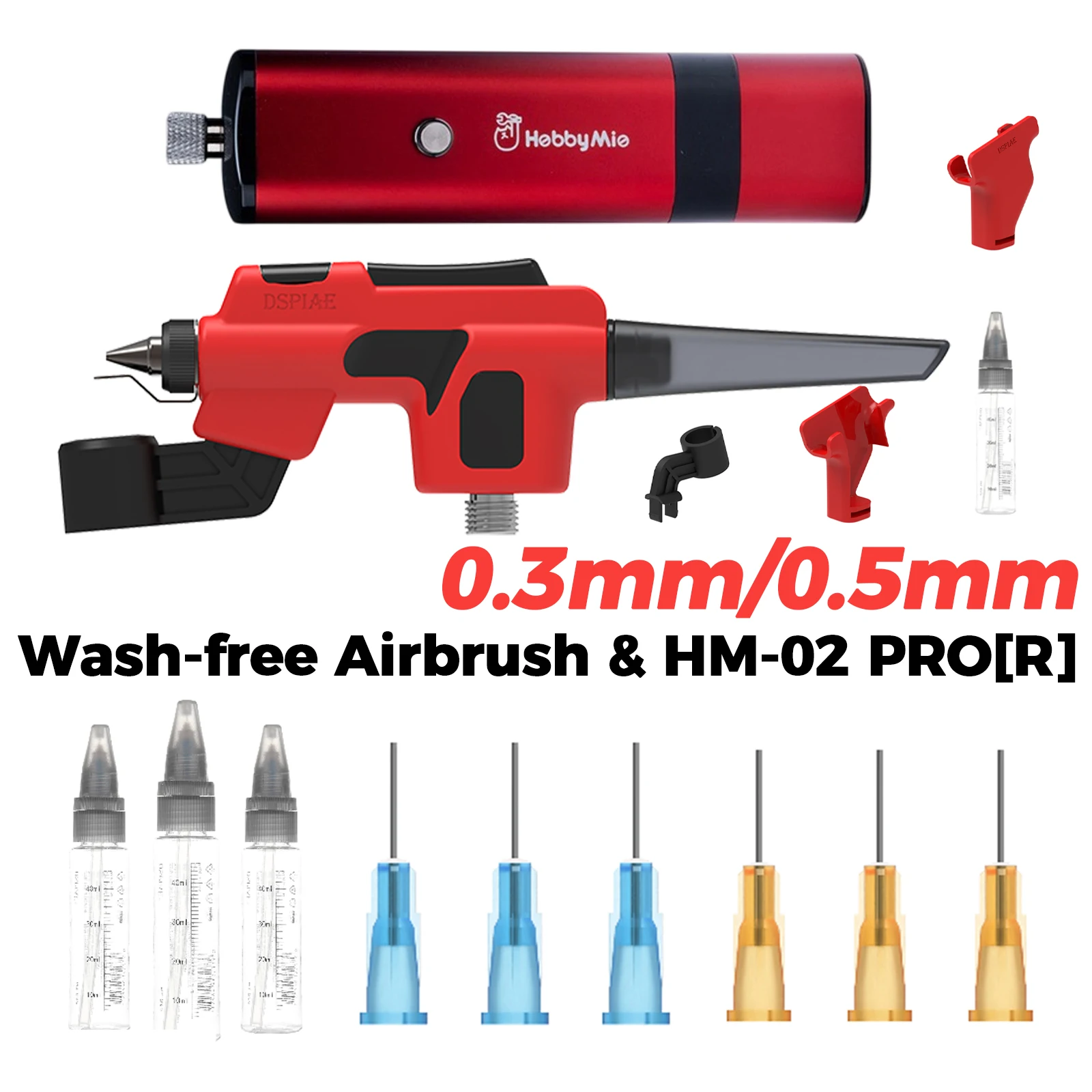 HobbyMio HM-02 PRO Draagbare Airbrush Kit Luchtcompressor Oplaadbare Auto-stop Pomp voor Gundam Model Spuiten Schilderen DIY Craft
