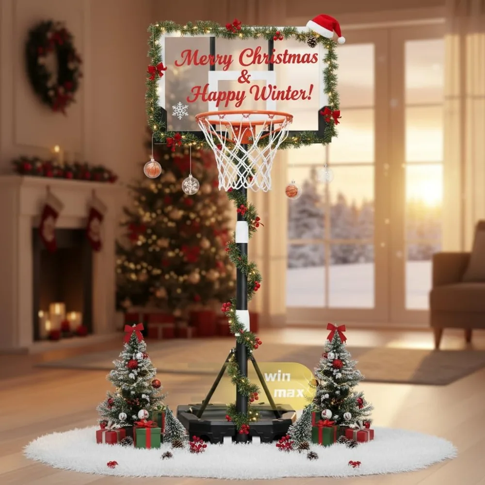 طوق كرة سلة للأطفال قابل للتعديل مقاس 29 بوصة، ارتفاع 3.2-7.2 قدم، لعب حمام السباحة والخارجي للأطفال والكبار #5