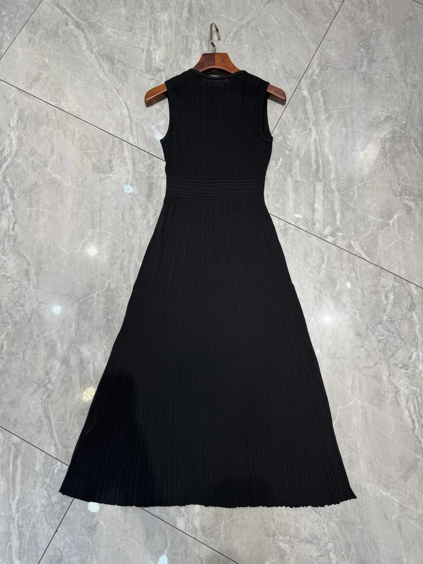

Women Vest Dress V-Neck Sleeveless High Waist Casual Slim Knitted dress