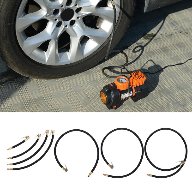 Practical Car Air Hose Self-Locking Air Chuck with Air Hose and Standard Tire for 0.305