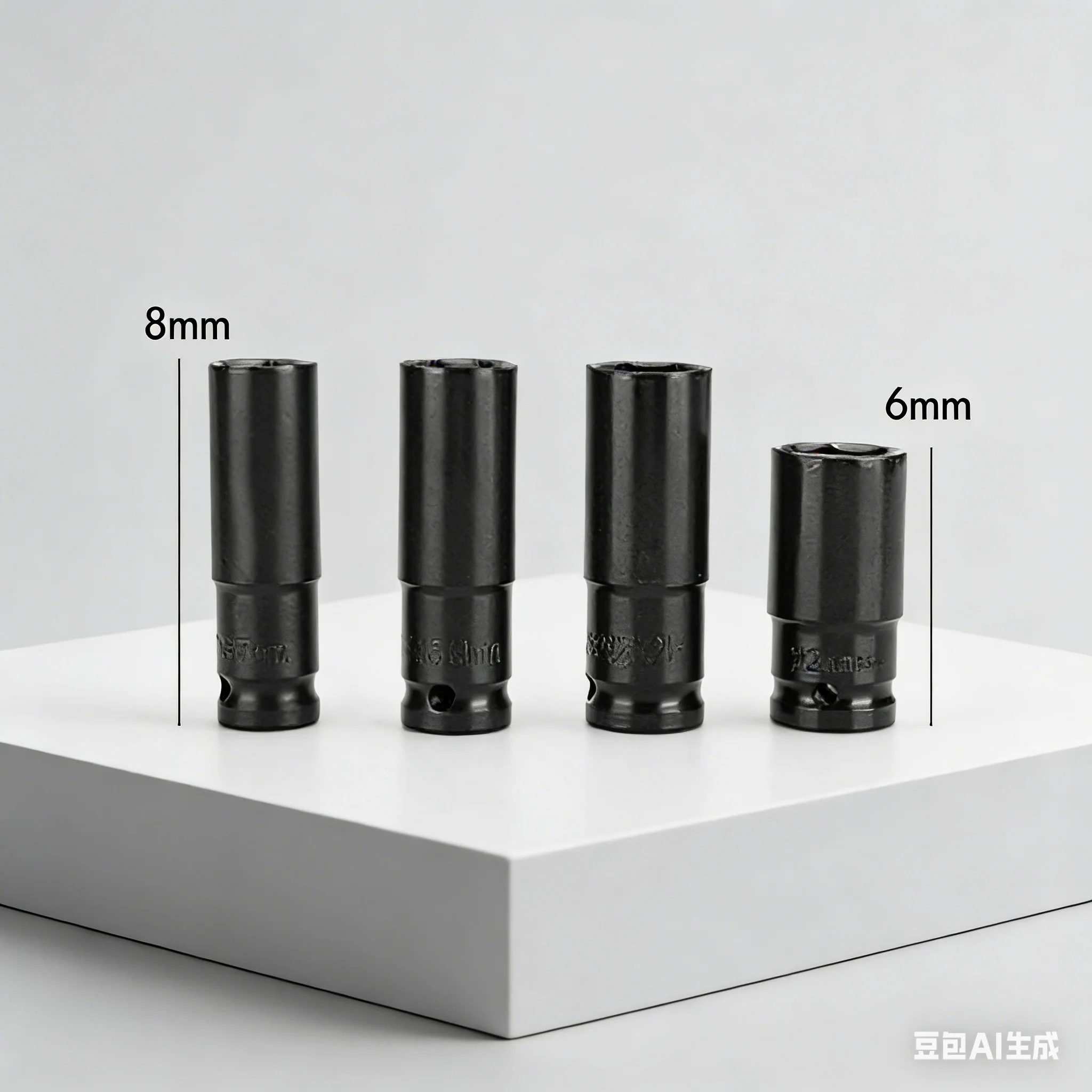 4Pcs Set 17-22mm Electric Impact Wrench Hex Socket Head Kit Metal Material High Hardness and Durability for Makita 18V Wrench