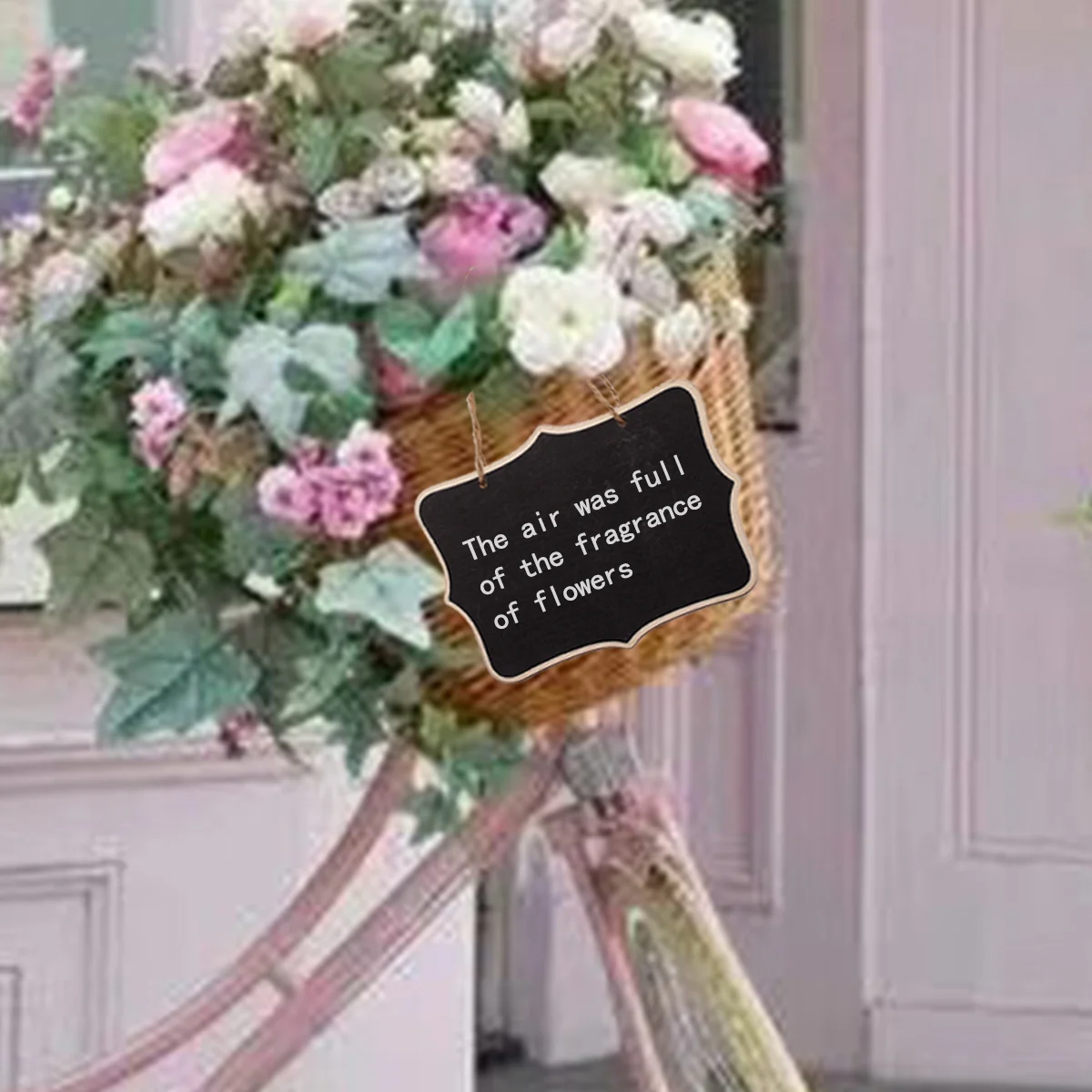 Placa de Sinal Pendurado Multi-purpose, Mini Quadro, Madeira De Bambu Multiuso, Memo Signs, 4 pcs