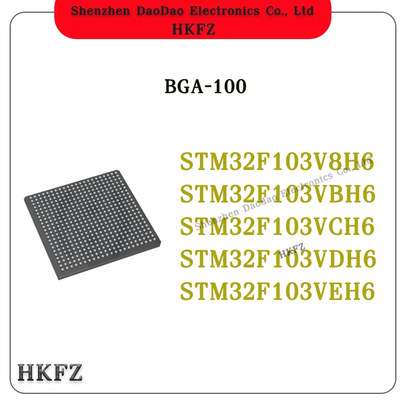 

STM32F103V8H6 STM32F103VBH6 STM32F103VCH6 STM32F103VDH6 STM32F103VEH6 BGA100 IC Chip