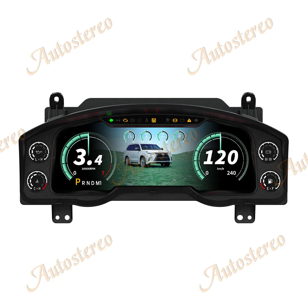 Car Dashboard Speedometer Virtual Cockpit LCD Instrument Device Digital Cluster 12.3‘ Screen For Lexus LX570 2007-2023 gagues
