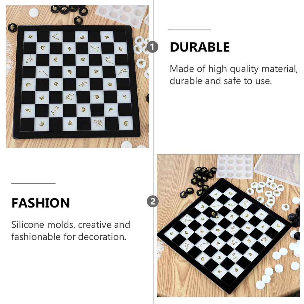 

Chessboard Mold Silicone Diy Mold For Resin Craft Non-Stick Easy Release Jewelry Making Handmade Art Crafts Flexible Mould