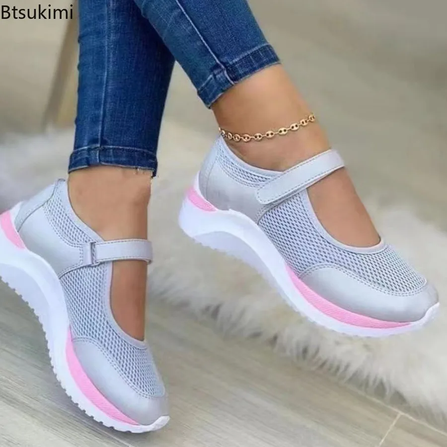 2025 Women's Sneakers Light Mesh Platform Hollow Out Sandals Shoes Tenis Feminino Breathable Sports Shoes Women Zapatillas Mujer