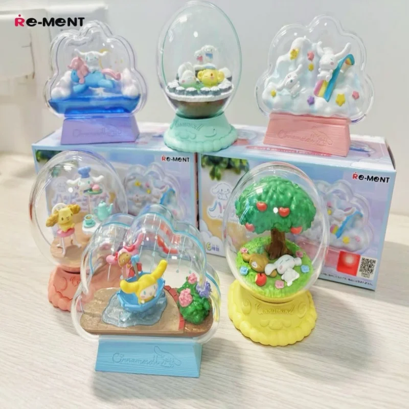 

Оригинальная коллекция террариумов Re-Ment Cinnamoroll, миниатюрная сцена, украшение для рабочего стола, подарки на день рождения на заказ