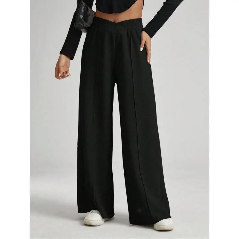 High Waist Wide Leg Sweatpants for Women Casual Comfortable Fashionable Women's Pants Summer 2025 Other Material 100%