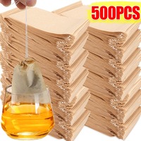 Disposable Tea Filter Bags Wood Pulp Material Disposable Empty Loose Tea Infuser Sachets with Drawstring for Spice Coffee Herb