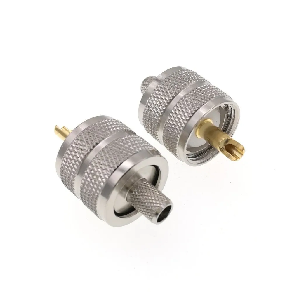 10X UHF Male PL259 Plug Crimp For RG-8X RG8X LMR240 Cable Connector