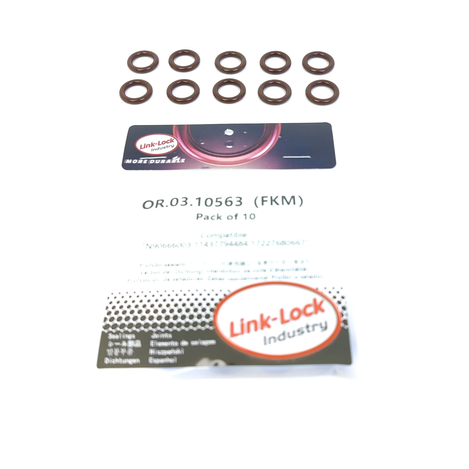 

LINK-LOCK 10PCS OR.03.10563 FKM Viton Sealing O-Ring Kit of Oil Pump N90666003 11437794484 17227680667 for Audi for VW for BMW