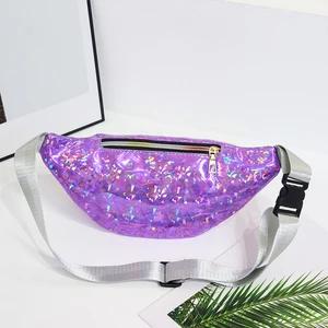 Holographische holographische Taillenbeutel, Silber -Fanny -Paket, Gürtelbeutel, schwarze geometrische Pakete, Laserbrust, Telefonsack, Penner Bum 6 Hauptverkäufe Schwarz und Silbertasche - №5