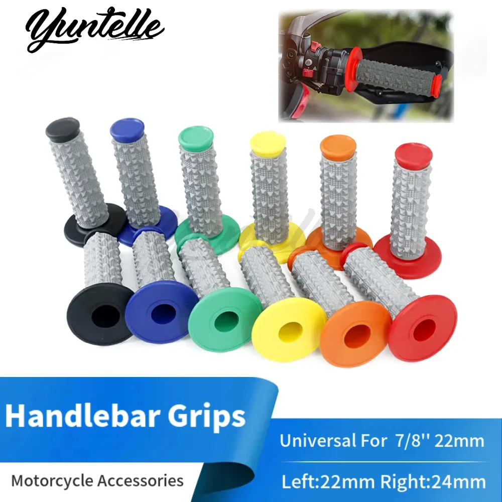Image of Universeller rutschfester Griff Pro Taper für 7/8'' 22mm 24mm Gummi-Lenkergriffabdeckung Dirt Pit Bike Motorradzubehör