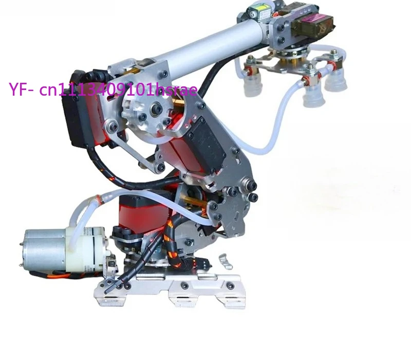 6-Axis Robot Arm 7 DOF Suction Air Pump Manipulator Industrial Robotic Claw Gripper Kit Compatible with Arduino