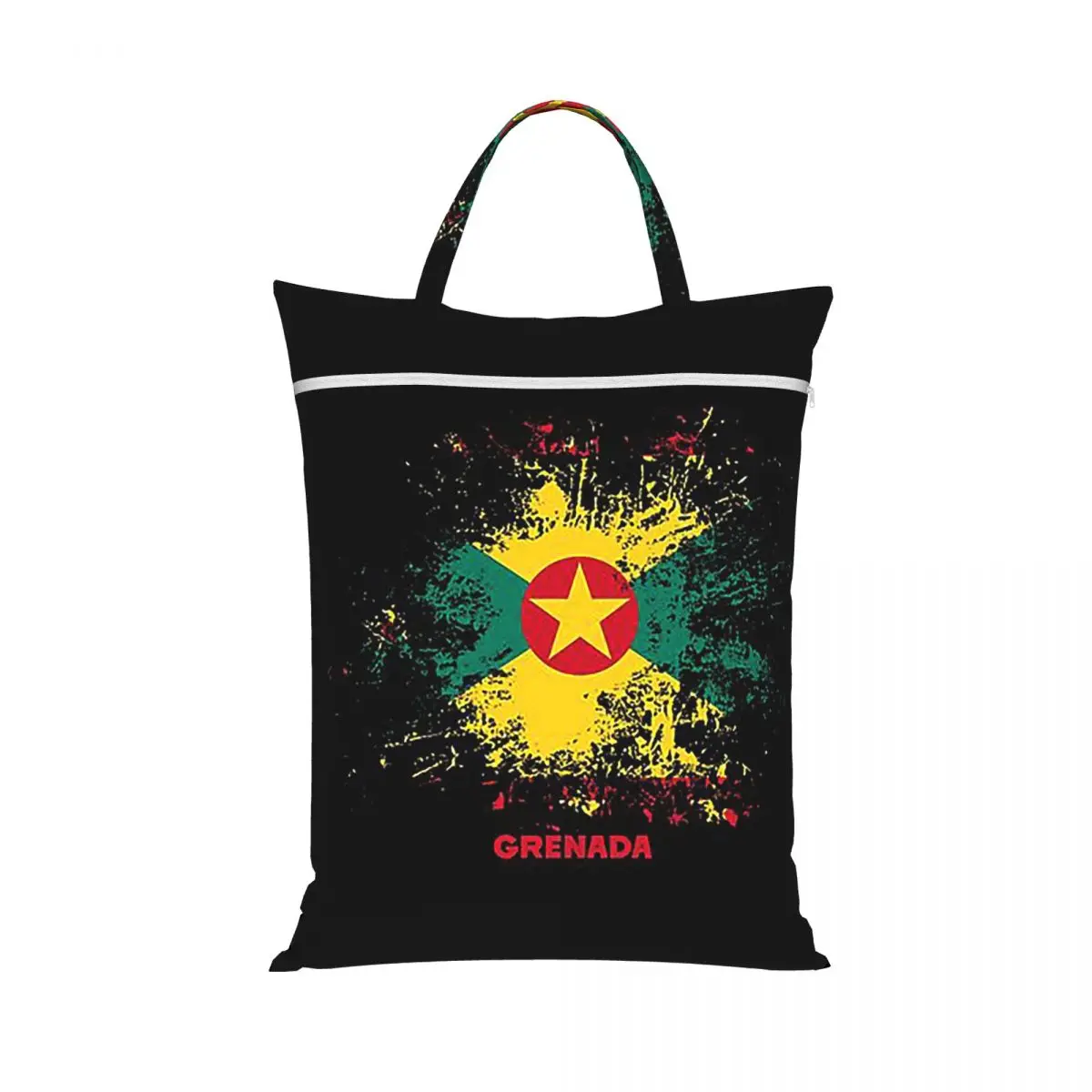 Grenada Watercolor Flag Of Grenada Grenadian Outfit Laundry Collector Foldable Laundry Basket Home Organizer Washing Basket