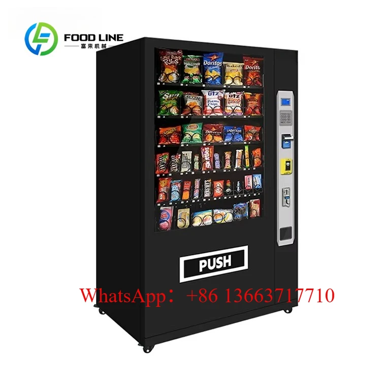 

Drinks And Snack Vending Machine Automatic Customized With Refrigerator Compact Design For Small Business Stable High Quality