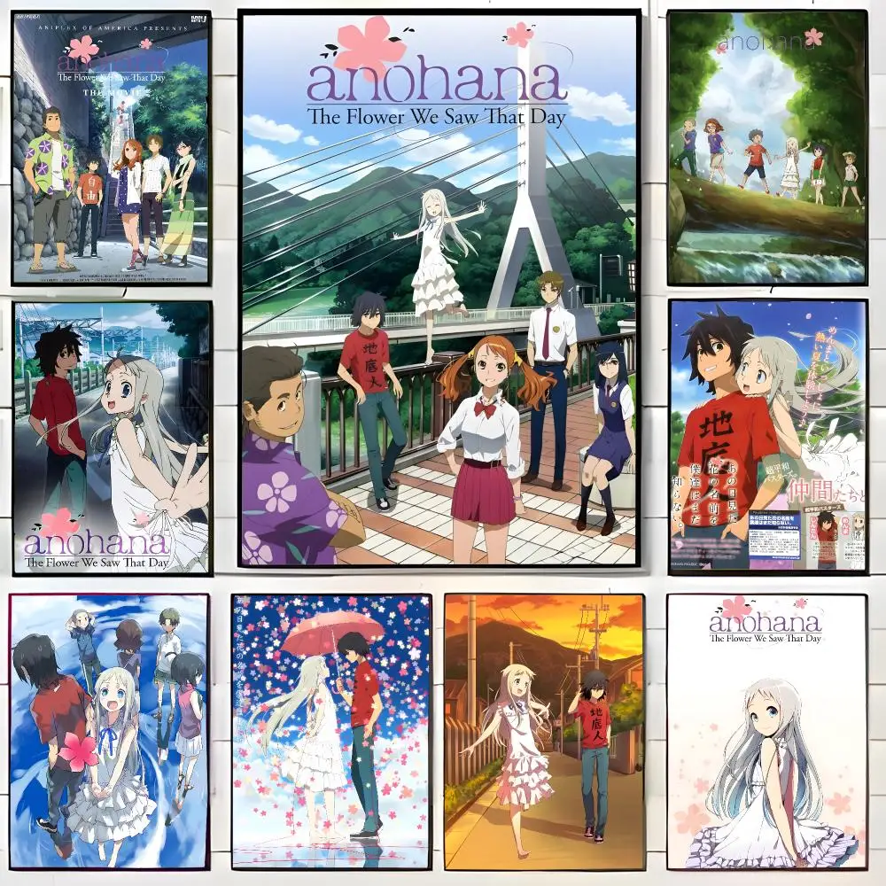 anime emotional a-Anohana The Flower We Saw That Day Poster Wall Art Print Decorative Mural Home Decor Gift Unframed