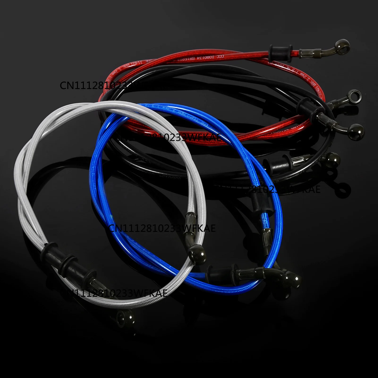2pcs 50cm-120cm Motorcycle Braided Steel Brake  Oil Hose Line Pipe Colorful Brake  Line Pipe Brake Oil Hose Line Pipe
