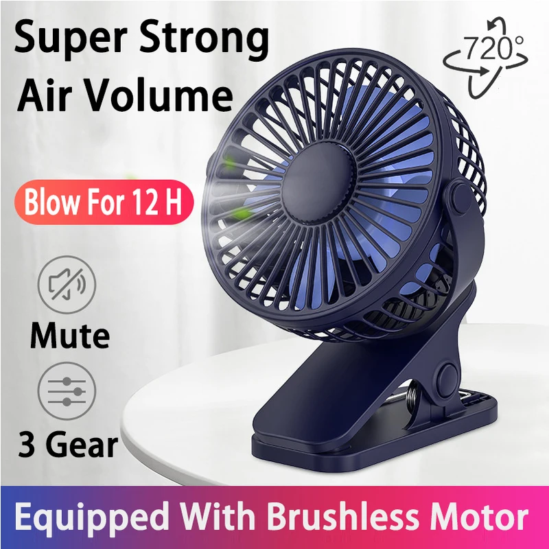 Xiaomi New USB Handheld Clip Fan Portable Rechargeable Fan High Quality Student Wireless Electric Fan Small Cooling Ventilador