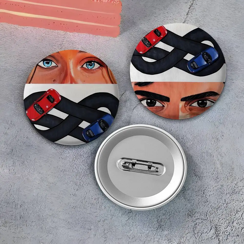 بلدي F-خطأ C-Culpa Mia 2023 شارات مستديرة رائعة شارة دبابيس الإبداعية للملابس قبعة ظهره هدية اكسسوارات