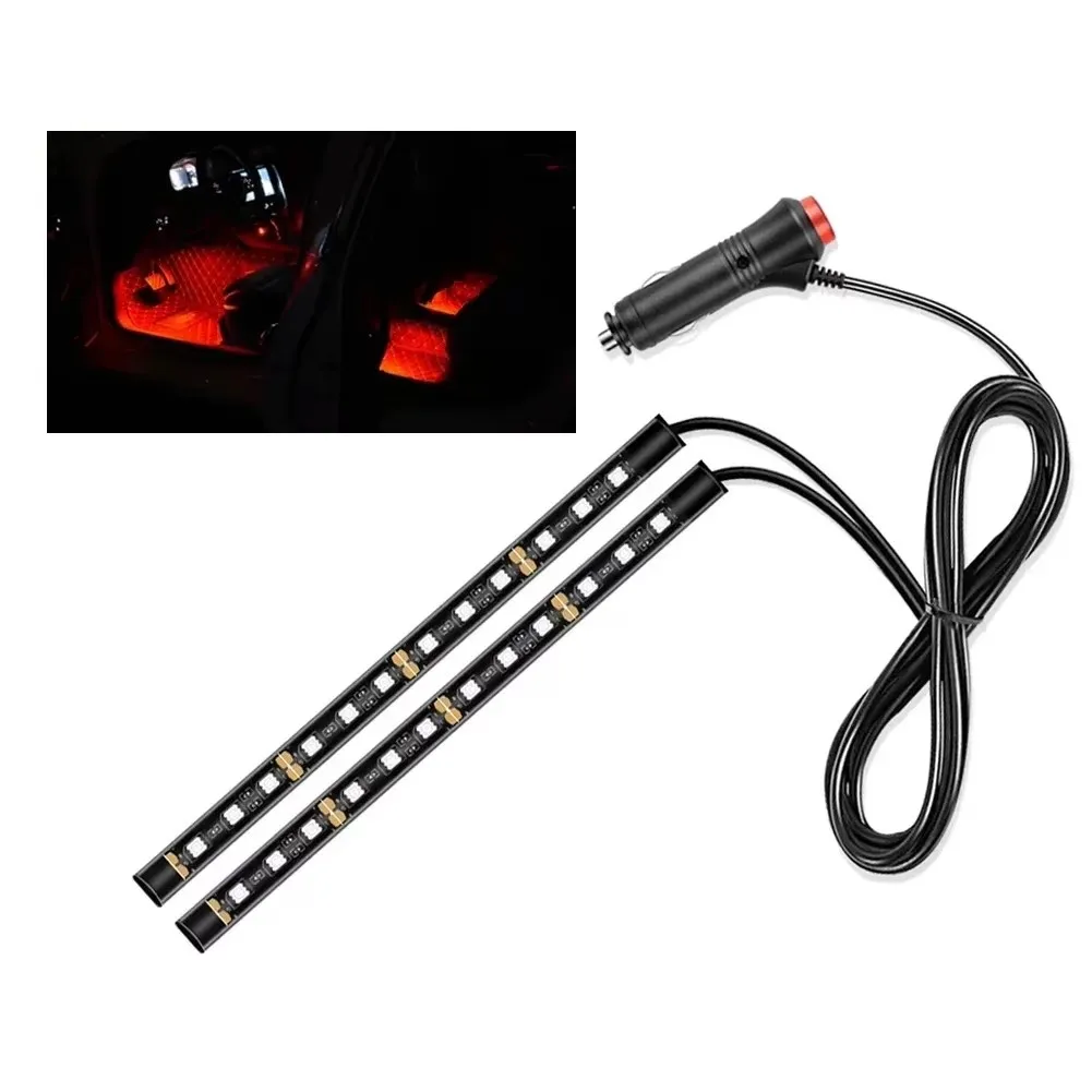 Car Interior Decoration Black Transparent Ambient Light Strip Multicolor Led Strip Light Decorative Lighting Easy Installation