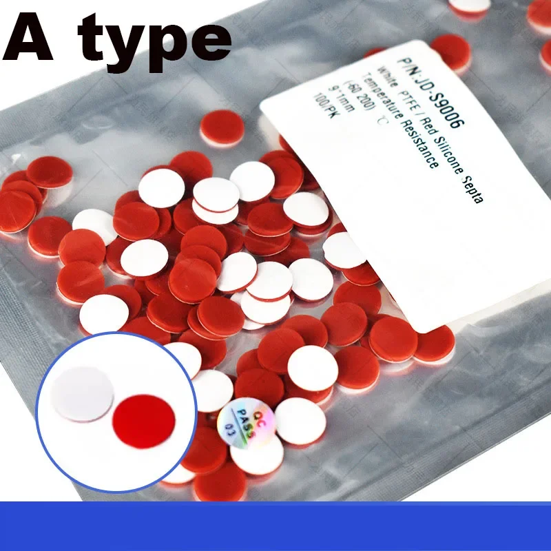 

100 шт./лот, стеклянная бутылка для инъекций, ПТФЭ/силиконовая композитная прокладка, импортная прокладка из ПТФЭ