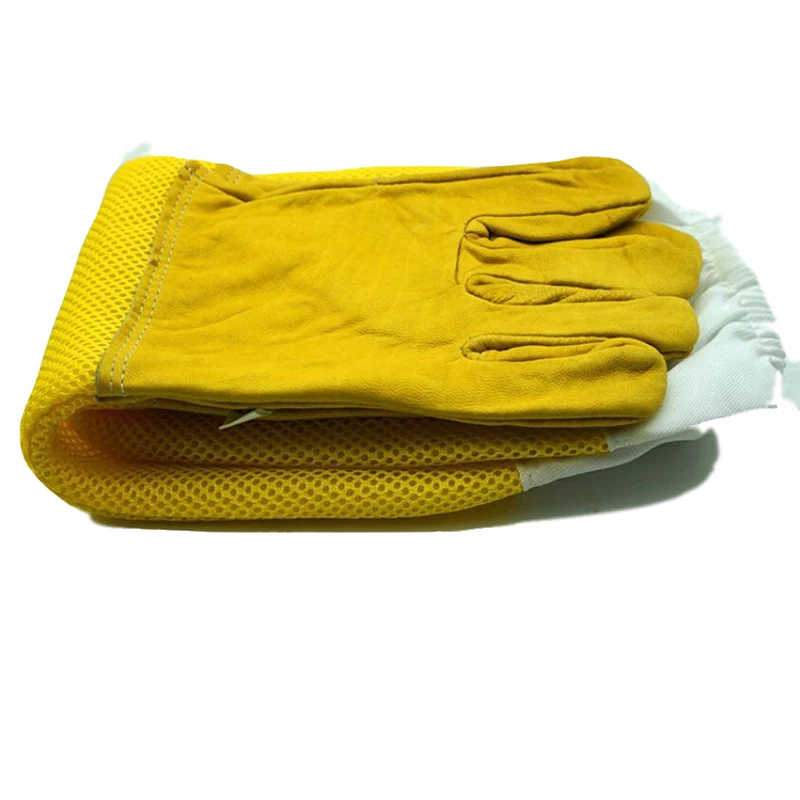 Bee Proof Gloves Beekeeping Protective Tools Convenient Practical Durable Anti-bee Anti Sting Yellow Long Mesh Gloves