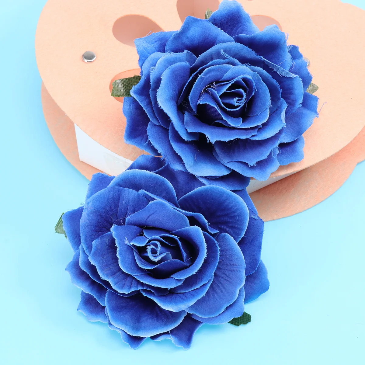5 قطعة بروش الصدار الوردي دبوس نابض بالحياة القماش زهرة العروة لحفل زفاف العروس العريس فستان الديكور 10 سنتيمتر الأزرق الأزهار #6